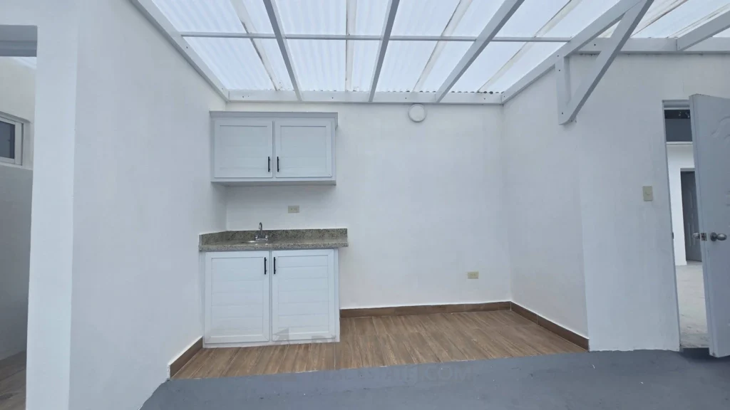 área social de un apartamento en venta en Puerto Plata, República Dominicana.