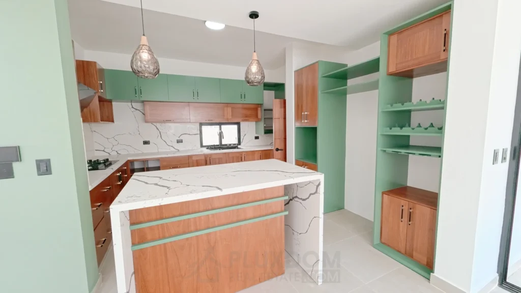 Cocina de una casa en venta en Puerto Plata, República Dominicana.
