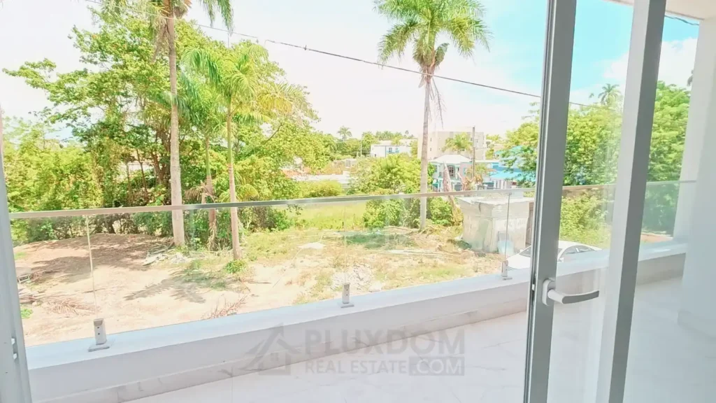 Balcón de una villa en venta en Puerto Plata, República Dominicana.