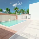 Piscina de una villa en venta en Puerto Plata, República Dominicana.