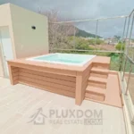 Jacuzzi de una villa en venta en Puerto Plata, República Dominicana.